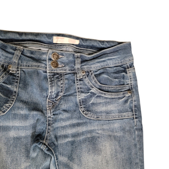 Y2K Vintage No Boundaries Beaded Boot Cut Sz 11 Medium Wash Style Jeans - Picture 6 of 13